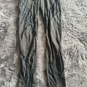 BFit by Beach Bunny scrunch butt black leggings with lace details